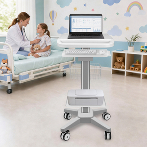 Carrello Informatico Dentale in Alluminio Leggero con Stazione Integrata per Laptop Medicale e Vassoio in ABS, Direttamente dalla Fabbrica - Product Image 1