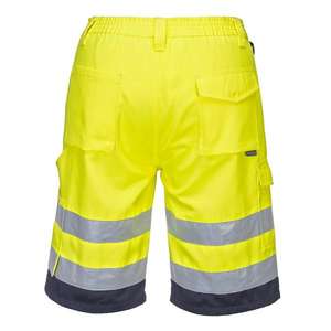 PORTWEST - E043YNRXXXL Short en poly-coton haute visibilité jaune/bleu marine-EAN 5036108347001 HI-VIS WORKWEAR - Product Image 2