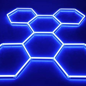 Tùy chỉnh màu xanh tím trắng vàng lên và xuống dẫn tường ánh sáng trần với hình lục giác loại hình dạng ngoài trời - Product Image 2