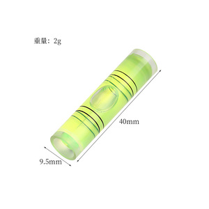 Nivel de burbuja pequeño de 9.5x40mm, verde, de grado industrial, mini cilindro, para herramientas de construcción - Product Image 4