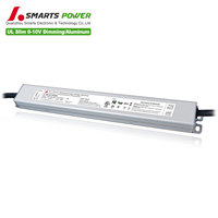 Driver LED dimmable 277 VAC 0-10 V, alimentation LED 12 V 24 V IP67 60 W avec boîtier en aluminium