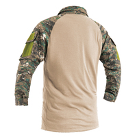 T-shirt tactique de combat noir à séchage rapide, manches longues, camouflage, style grenouillère, pour hommes - Vente en gros