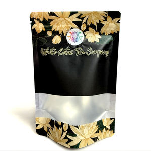 Sacs d'emballage alimentaire personnalisés, résistants à l'humidité, refermables, avec fenêtre, pour thé. - Product Image 4