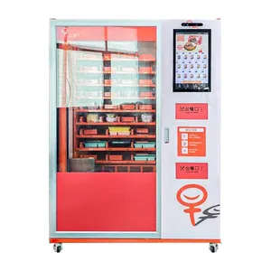 Distributeur automatique réfrigéré à température Variable, écran média Led, distributeur automatique à pièces de monnaie, distribution de jus d'orange et de yaourt