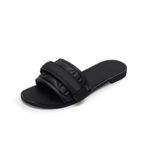 Chaussures plates pour femmes Marque à la mode Sandales à bout ouvert pantoufles Pantoufles d'extérieur pour femmes