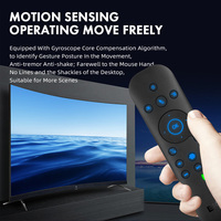 Souris aérienne G60S Pro BT avec télécommande vocale et clavier, sans fil 2.4G et BT 5.0, rétroéclairée, gyroscope 6 axes pour Android TV Box, PC