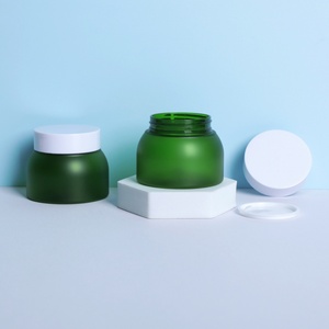 Envase Redondo Esmerilado de Doble Pared Personalizado, Frasco de Plástico PET Verde de 50g 100g con Tapa para Cosméticos, Cuidado de la Piel y Crema Facial - Product Image 4