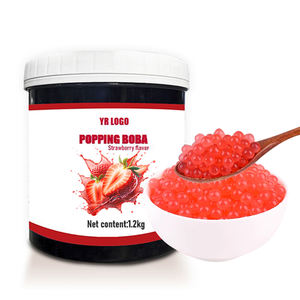 Perles de Boba Éclatantes aux Pommes en Gros, Sirop Concentré de Fruits Faible en Gras en Bouteille pour Topping de Bubble Tea et Thé au Lait, Qualité Supérieure Prêt à l'Emploi - Product Image 4