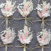 Mini Bouquet de Pivoines Séchées et de Gypsophiles – Vente Chaude en Gros Usine – Magnifique Bouquet de Fleurs Séchées Naturelles avec Cadeau de Mariage