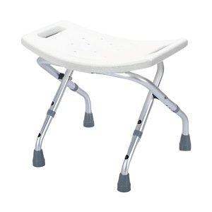 Chaise de douche pliable en alliage d'aluminium, 50x38x10cm, siège antidérapant blanc pour personnes âgées et femmes enceintes - Product Image 5