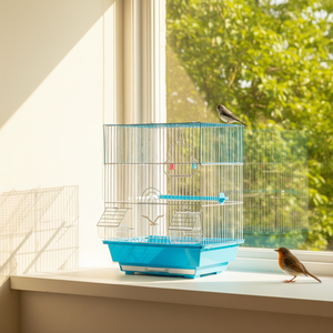 Jaula de Cría para Pájaros YS Easy Clean, Plegable, de Alambre de Hierro, Portátil, Colorida, para Periquitos, Canarios y Pinzones - Product Image 1