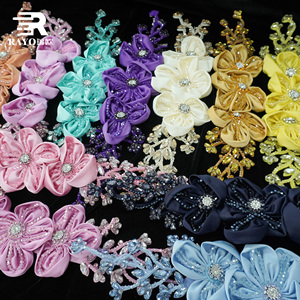 Apliques Clásicos 3D con Cuentas y Borlas, Adornos de Cristal con Pedrería para Coser, Accesorios Decorativos para Vestidos de Novia y Corsés - Product Image 4
