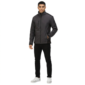Customized <b>Canvas</b> Stand Collar Hooded Softshell <b>Men's</b> <b>Jacket</b> Waterproof Windproof Vintage Style Outdoor Wholesale Price - Product Image 1