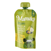 Pochette souple personnalisée en PET de qualité alimentaire pour aliments pour bébés, sans BPA, avec bec verseur, pour purée de fruits, jus, soda, couleur personnalisée