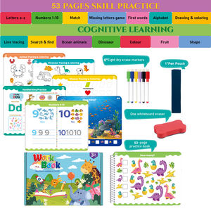 Cahier de traçage magique à rainures pour enfants, réutilisable, effaçable à sec, pour l'apprentissage de l'alphabet préscolaire - Product Image 3
