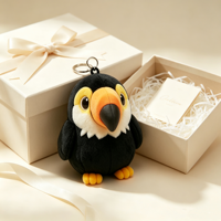 Peluche Toucan Personnalisée ODM/OEM, Adorable Oiseau en Peluche, Porte-clés, Mini Breloque de Sac, Cadeau Promotionnel