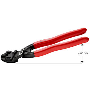 KNIPEX 71 41 200 CoBolt Coupe-fils diagonaux à double levier avec revêtement en plastique noir 200 mm - Product Image 1