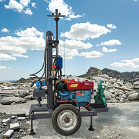 Nouvelle Foreuse Mini Diesel Portative de 100 Mètres pour Puits d'Eau, Petite Installation de Forage Agricole pour Roches et Carottage Minier