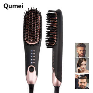 Electric Hair Machine <strong>Beard</strong> Hair <strong>Straightener</strong> Brush Iron Hair <strong>Straightener</strong> Gold for Women and Men - Product Image 1