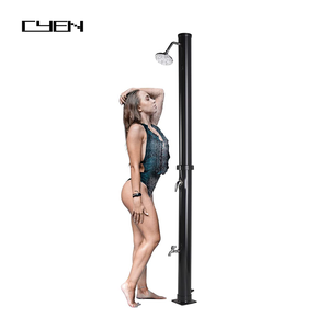 Douche solaire de jardin CYEN de haute qualité, 20L, en PVC noir, pour <span class=keywords><strong>piscine</strong></span> et jardin, douche de jardin noire - Product Image 5