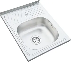 Rus tipi fabrika özel en iyi fiyat el yıkama paslanmaz çelik tek kase Mat mutfak lavabo