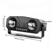 Lampu DJ RGBW Warna-warni dengan Remote Control & Port Tipe-C Aktif Suara 48 Pola Laser untuk Panggung & Pesta (KTV)