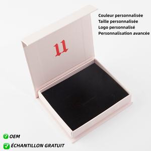 Boîte à bijoux cadeau de luxe et rigide - Avec insert en <span class=keywords><strong>mousse</strong></span> et logo personnalisé pour colliers et boucles d'oreilles - Product Image 2