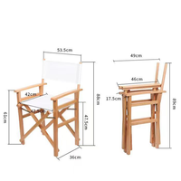 Chaise de salle à manger pliable Hangrui en bois massif durable, légère, pour usage intérieur et extérieur, style moderne pour salon et mobilier d'hôtel