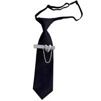 Großhandel Party JK Anzug-Hemd mit Dekorativer Strass-Krawatte Neue Mode College-Stil Verstellbare Langlebige Polyester-Krawatte