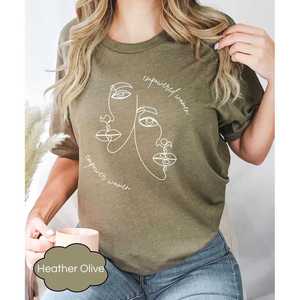 Maglietta Femminista 'Empowered Women Empower Women' T-Shirt Casual da Donna Girocollo Manica Corta 100% Cotone Jersey Stampato - Product Image 3