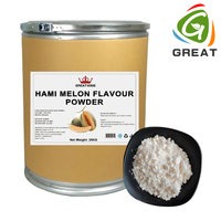 Poudre d'arôme de melon Hami concentré de qualité supérieure, saveur cantaloup, pour boissons, glaces et liquides – Vente en gros usine