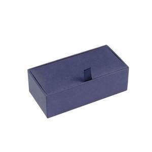Boîte bleue 80x40x28 mm pour rangement de boutons de manchette, emballage cadeau élégant - Product Image 3