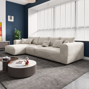 <span class=keywords><strong>Canapé</strong></span> <span class=keywords><strong>d</strong></span>'<span class=keywords><strong>angle</strong></span> paresseux siège profond blanc et gris avec remplissage de plumes ensemble de meubles de maison salon mobilier <span class=keywords><strong>d</strong></span>'intérieur moderne - Product Image 3