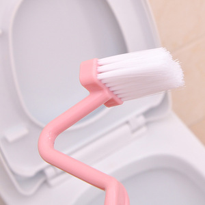 Brosse de toilette en forme de S, poils en nylon plastique, boucle de suspension pour le nettoyage des toilettes - Product Image 4