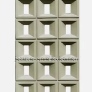 Componente de cemento de nueve rejillas de PU sólido, <span class=keywords><strong>ladrillo</strong></span> <span class=keywords><strong>hueco</strong></span> de celebridad de Internet <span class=keywords><strong>para</strong></span> Panel decorativo de pared Exterior Interior de Hotel, <span class=keywords><strong>losa</strong></span> grande - Product Image 1