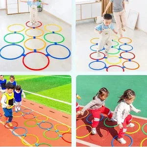Ensemble de cerceaux pour enfants, jeu de cerceaux en plastique pour hopscotch, jouet d'entraînement sensoriel pour tout-petits - Product Image 3