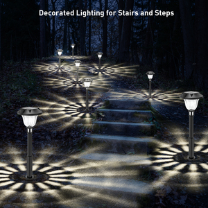Luces Solares para Jardín, Cuerpo de Plástico ABS Pequeño, Resistentes al Agua IP65, LED RGB con Control de Botón, para Caminos y Patios, Gran Venta - Product Image 6