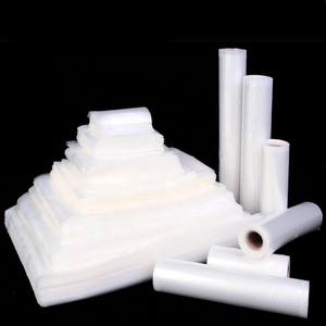 Food grade Three Sides Sealed Embossed Vacuum Sealer Bags Rolls Heat Seal Transparent vacuum plastic packaging bags