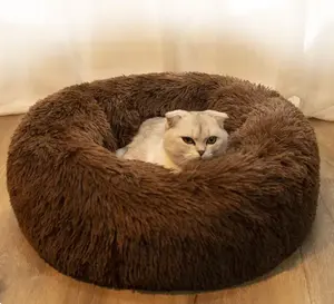 Multifunctional Puppy Cat Bed Round Shape Warm And Cozy Bed for Pets Thickened Dog Bed Suitable for Indoor Pet