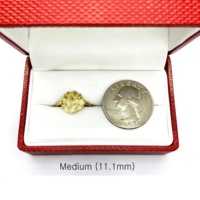 Bijoux Rainbowking Hip Hop Fashion 14k plaqué or Nugget Round Circle Ring pour hommes/femmes