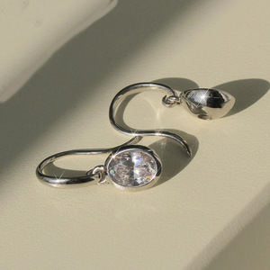 Orecchini Pendenti Geometrici Minimalisti per Donne, Orecchini con Pietre Scintillanti, Gioielli di Moda per Uso Quotidiano e Feste - Product Image 6