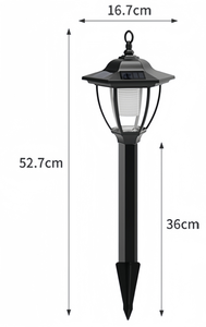 5w כוח סולארי גינה הוביל עמוד bollard מקל אור אנרגיה סולארית נתיב חצר דשא תאורה - Product Image 2