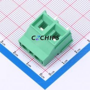 MX950T-9.5-02P-GN01-Cu-PS-A <b>Screw</b> Terminal <b>Block</b> Through hole Component (THT),P=9.5mm Connector 1x2P 9.5mm Green Through Hole - Product Image 1