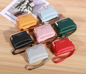 Nuevo Monedero Billetera Multitarjeta de Cuero PU para Mujer al Por Mayor, Mini Bolso Tipo Órgano con Cierre de Boquilla y Cremallera, Diseño Estilo Coreano - Product Image 3