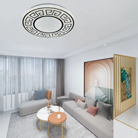 Plafonnier au design moderne avec des caractéristiques chinoises, AC85-265V, 3 températures de couleur modifiables, luminaire rond, plafonnier LED