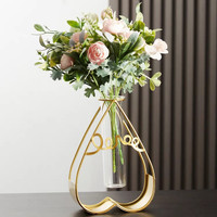 Vase à fleurs en verre doré de style nordique, plusieurs formes, décoration intérieure, vase hydroponique, artisanat