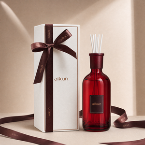 Aikun Red Glass Long Lasting Scent 4300ml Reed <b>Diffuser</b> for European Markets with Non Toxic Natural Essential Oil Perfume Grade - Product Image 1