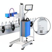 Machine de marquage automatique au laser CO2 pour codes-barres, caractères et dates sur bouchons de bouteilles HDPE PVC de 5 gallons