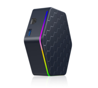 Mini PC SOAYAN Intel N150 con Luces RGB, Windows 11 Pro, Computadora Empresarial, Doble SSD, HD-MI, WiFi, Ultracompacta para Oficina/ Nueva