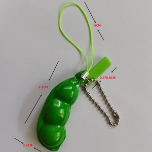 Juguete Antiestrés de Edamame para Apretar y Liberar - Llavero Creativo de Descompresión con Material Plástico - Product Image 3